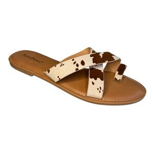 Women’s Very G Seaside Slides – Cow Print – Size 7.5